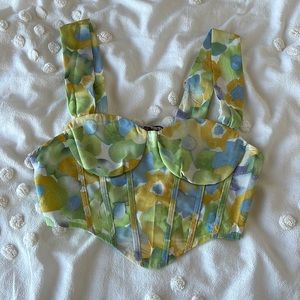 floral corset tank